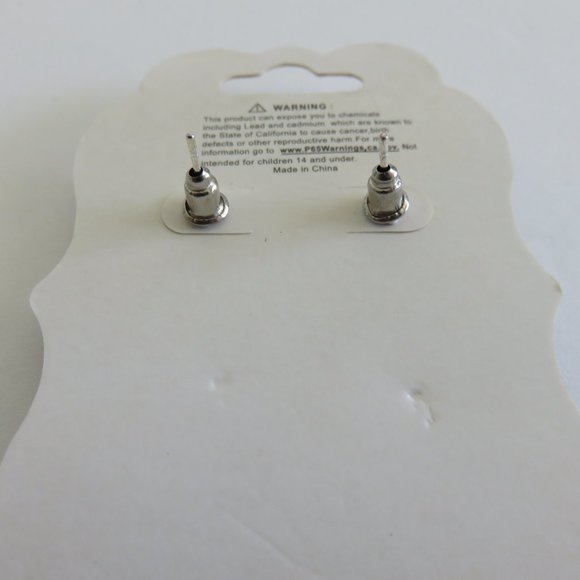 (#I) Nicole Purest Essence Lip Dangling Earrings Faux Rhinestone Silver - Picture 5 of 5